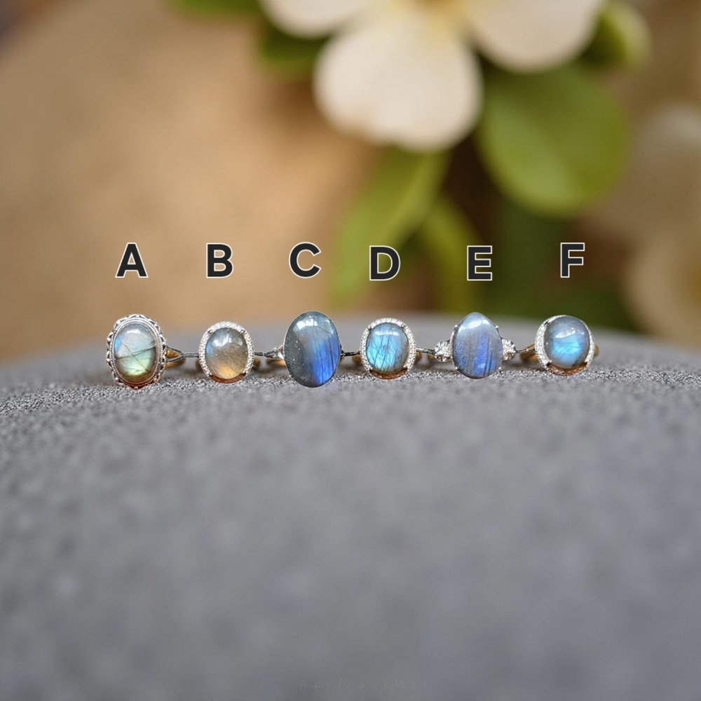 Adjustable Labradorite Ring .925